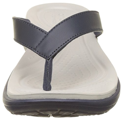 Crocs Capri V Flip, Chanclas para Mujer, Azul (Navy/Pearl White), 38/39 EU