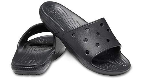 Crocs Classic Slide, Sandalias de Punta Descubierta Unisex Adulto, Negro (Black 001), 45/46 EU