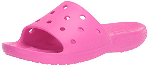 Crocs Classic Slide, Sandalias de Punta Descubierta Unisex Adulto, Rosa (Electric Pink 6qq), 39/40 EU