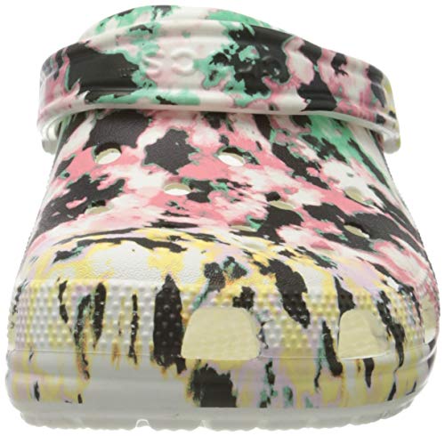 CROCS Classic Tie Dye Mania Clog, Chanclas Tiempo Libre y Sportwear Unisex Adulto, Multicolor (Multi/White), 40/41 EU