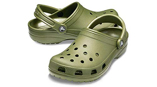 Crocs Classic Zuecos con Correa Trasera Unisex Adulto Army Green 43-44