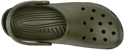 Crocs Classic Zuecos con Correa Trasera Unisex Adulto Army Green 43-44