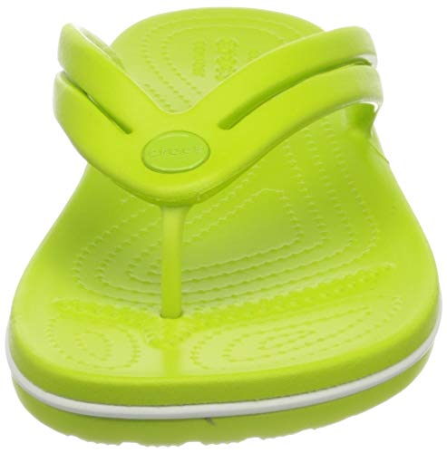 Crocs Crocband Flip, Chanclas Mujer, Green (Lime Punch), 38.5 EU