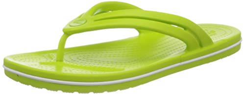 Crocs Crocband Flip, Chanclas Mujer, Green (Lime Punch), 38.5 EU