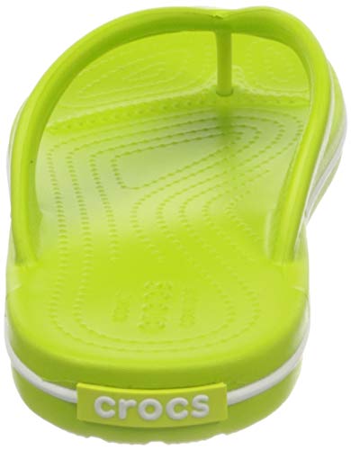 Crocs Crocband Flip, Chanclas Mujer, Green (Lime Punch), 38.5 EU