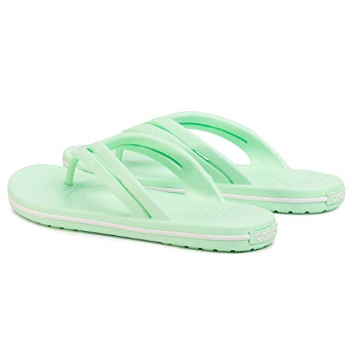 Crocs Crocband Flip, Chanclas Mujer, Green (Neo Mint), 38/39 EU