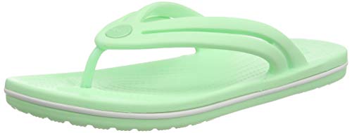 Crocs Crocband Flip, Chanclas Mujer, Green (Neo Mint), 38/39 EU