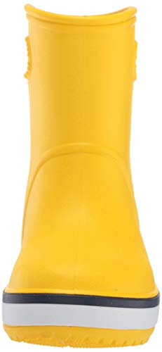 Crocs Crocband Rain Boot Kids, Botas de Agua Unisex Niños, Amarillo (Yellow/Navy 734), 27/28 EU