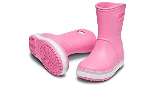 Crocs Crocband Rain Boot Kids, Botas de Agua Unisex Niños, Rosa (Pink Lemonade/Lavender 6qm), 25/26 EU