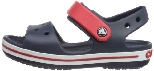 Crocs Crocband Sandal Kids, Sandalias Unisex Niños, Azul (Navy/Red), 23/24 EU