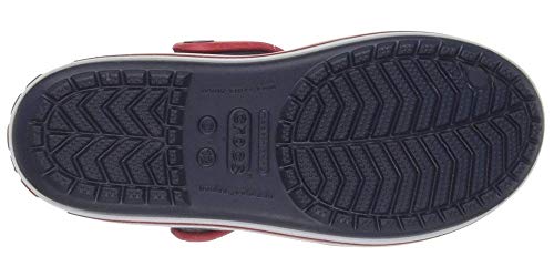 Crocs Crocband Sandal Kids, Sandalias Unisex Niños, Azul (Navy/Red), 27/28 EU