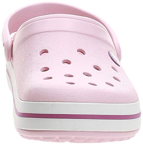 Crocs Crocband U, Zuecos Unisex Adulto, Rosa (Pearl Pink-Wild Orchid), 38-39 EU