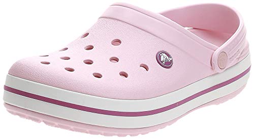 Crocs Crocband U, Zuecos Unisex Adulto, Rosa (Pearl Pink-Wild Orchid), 38-39 EU