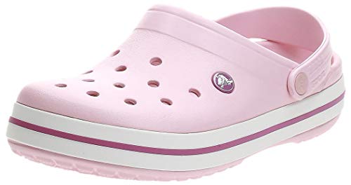 Crocs Crocband U, Zuecos Unisex Adulto, Rosa (Pearl Pink-Wild Orchid), 41-42 EU