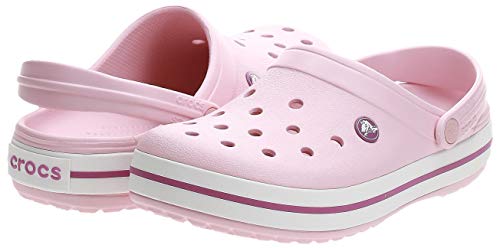 crocs Crocband U, Zuecos Unisex Adulto, Rosa (Pearl Pink-Wild Orchid), 42-43 EU