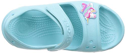 CROCS CrocsFL Unicorn Charm Sandal G, Sandalias Tiempo Libre y Sportwear Infantil Unisex niños, Azul (Ice Blue)