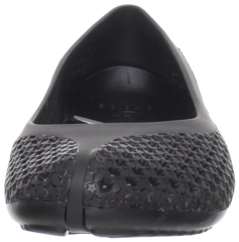 crocs CrosMesh Bllt Flt Blk/Blk W4 12240-060-409 - Bailarinas para mujer, Negro, 38