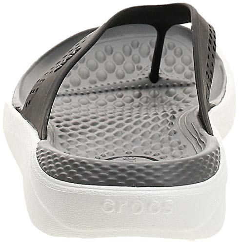 Crocs LiteRide Flip, Chanclas Unisex Adulto, Multicolor (Black/Smoke 05m), 41/42 EU