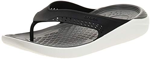 Crocs LiteRide Flip, Chanclas Unisex Adulto, Multicolor (Black/Smoke 05m), 41/42 EU