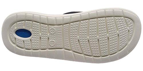 Crocs LiteRide Slide, Sandalias de Punta Descubierta Unisex Adulto, Azul (Navy/White 462), 41/42 EU