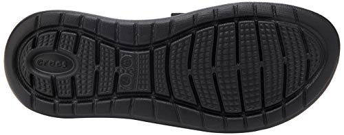Crocs Literide Stretch Sandal Women, Sandalias de Punta Descubierta para Mujer, Negro (Black/Black 060), 34/35 EU