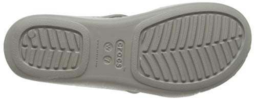 Crocs Monterey Wedge Women, Sandalias de Punta Descubierta para Mujer, Plateado (Platinum 018), 37/38 EU