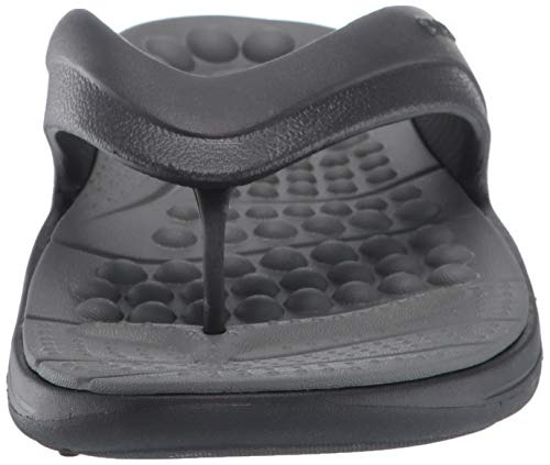 Crocs Reviva Flip, Chanclas Unisex Adulto, Negro (Black/Slate Grey 0dd), 42/43 EU