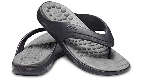 Crocs Reviva Flip, Chanclas Unisex Adulto, Negro (Black/Slate Grey 0dd), 42/43 EU