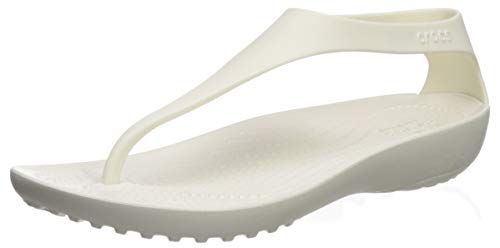 Crocs Serena Flip W, Zapatos de Playa y Piscina para Mujer, Blanco Oyster 12u, 42/43 EU