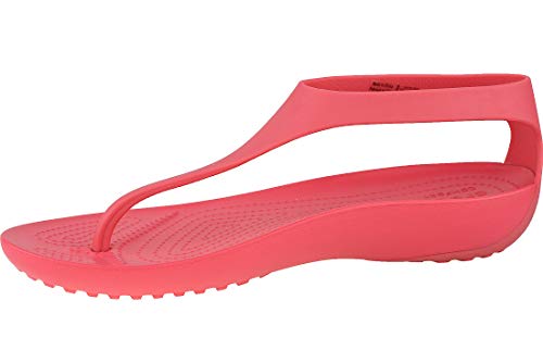 Crocs Serena Flip Women, Sandalias de Punta Descubierta para Mujer, Rojo (Poppy 611), 37/38 EU
