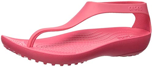 Crocs Serena Flip Women, Sandalias de Punta Descubierta para Mujer, Rojo (Poppy 611), 37/38 EU