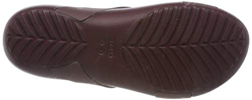 Crocs Serena Slide Women, Sandalias de Punta Descubierta para Mujer, Rojo (Burgundy 605), 41/42 EU