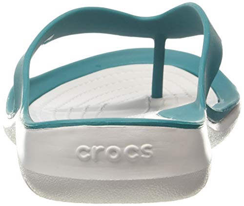 Crocs Swiftwater Flip Mujer, Juniper/Pearl White, 41/42 EU