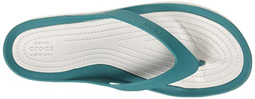 Crocs Swiftwater Flip Mujer, Juniper/Pearl White, 41/42 EU