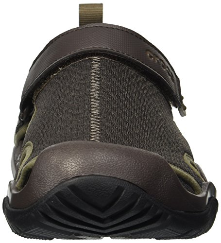 CROCS Swiftwater Mesh Deck Sandal M, Zuecos Hombre, Marrón (Espresso 206b), 44 EU