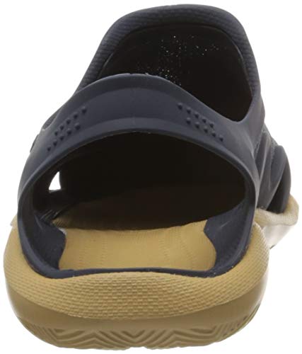 Crocs Swiftwater Mesh Wave Men, Sandalias Punta Cerrada para Hombre, Azul (Navy/Tan 4kl), 39/40 EU