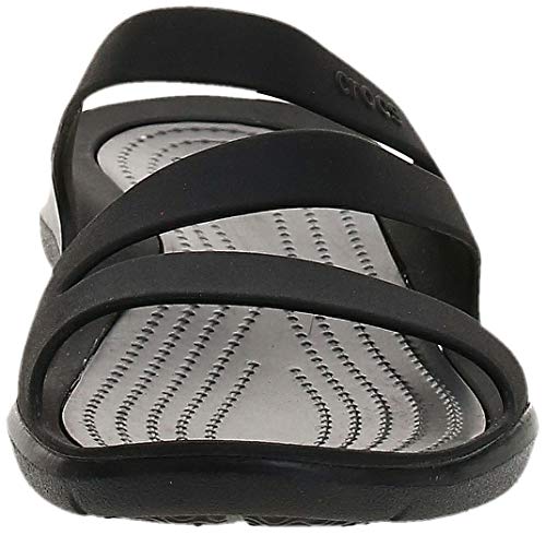 Crocs Swiftwater Sandal Women, Chanclas para Mujer, Negro (Black/Black), 38/39 EU