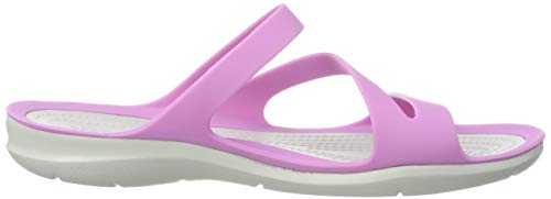 Crocs Swiftwater Sandal Women, Sandalias de Punta Descubierta para Mujer, Rosa (Violet/Pearl White 5pd), 39/40 EU