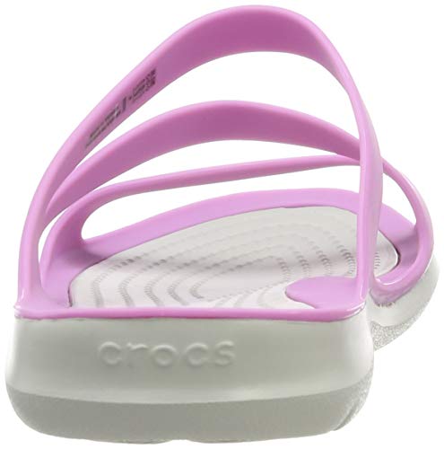 Crocs Swiftwater Sandal Women, Sandalias de Punta Descubierta para Mujer, Rosa (Violet/Pearl White 5pd), 39/40 EU