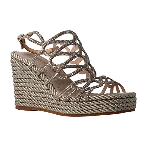 Cuña Alma en Pena Abotinada Brillos Gris 37