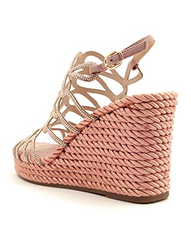 Cuña Alma en Pena Abotinada Brillos Rosa 37