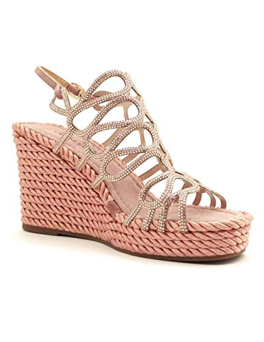 Cuña Alma en Pena Abotinada Brillos Rosa 37