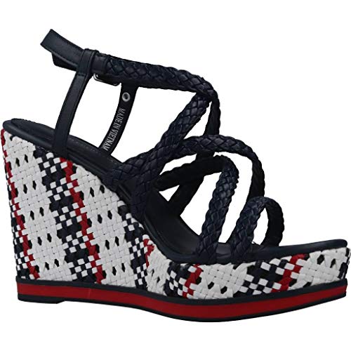 Cuña Mujer Tommy Hilfiger Interwoven High Wedge Marino 40