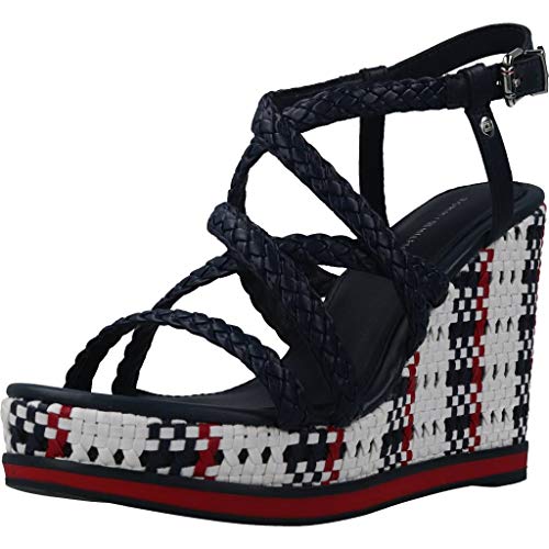 Cuña Mujer Tommy Hilfiger Interwoven High Wedge Marino 40