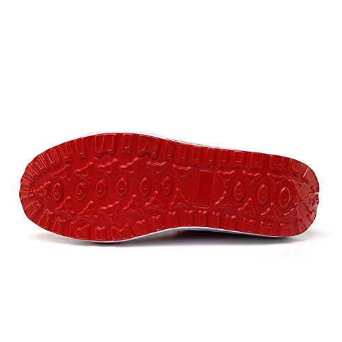 Cuña Plataforma Aptitud Zapatos Mujer Zapatillas de Deporte Casual Correr Sneaker,Rojo,EU39=CN40