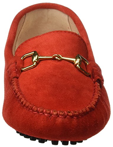 CUPLÉ Serraje Tacos, Mocasines Mujer, Rojo (Fuego), 36 EU