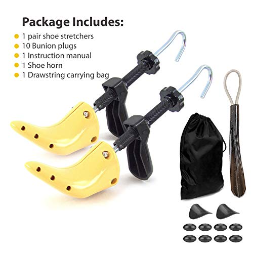 Cutehome Par de estiradores de zapatos de tacón alto, de dos vías para mujer, expande la longitud y el ancho de la ropa de pies ajustada.