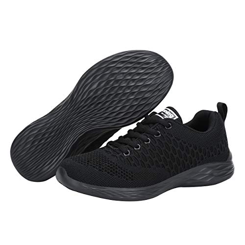 CXWRZB Mujer Gimnasia Ligero Sneakers Zapatillas de Deportivos de Running para Negro 37 EU