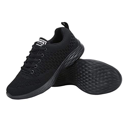 CXWRZB Mujer Gimnasia Ligero Sneakers Zapatillas de Deportivos de Running para Negro 39 EU