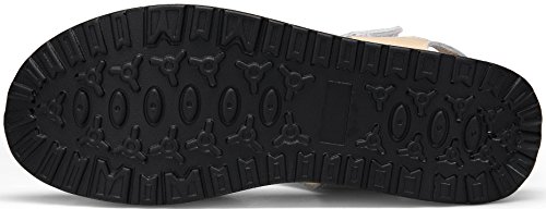 DAFENP Sandalias Plataforma Mujer Verano Sandalias Cuña Comodas Cuero Zapatos Tacon para Caminar LX308-2-beige-EU40